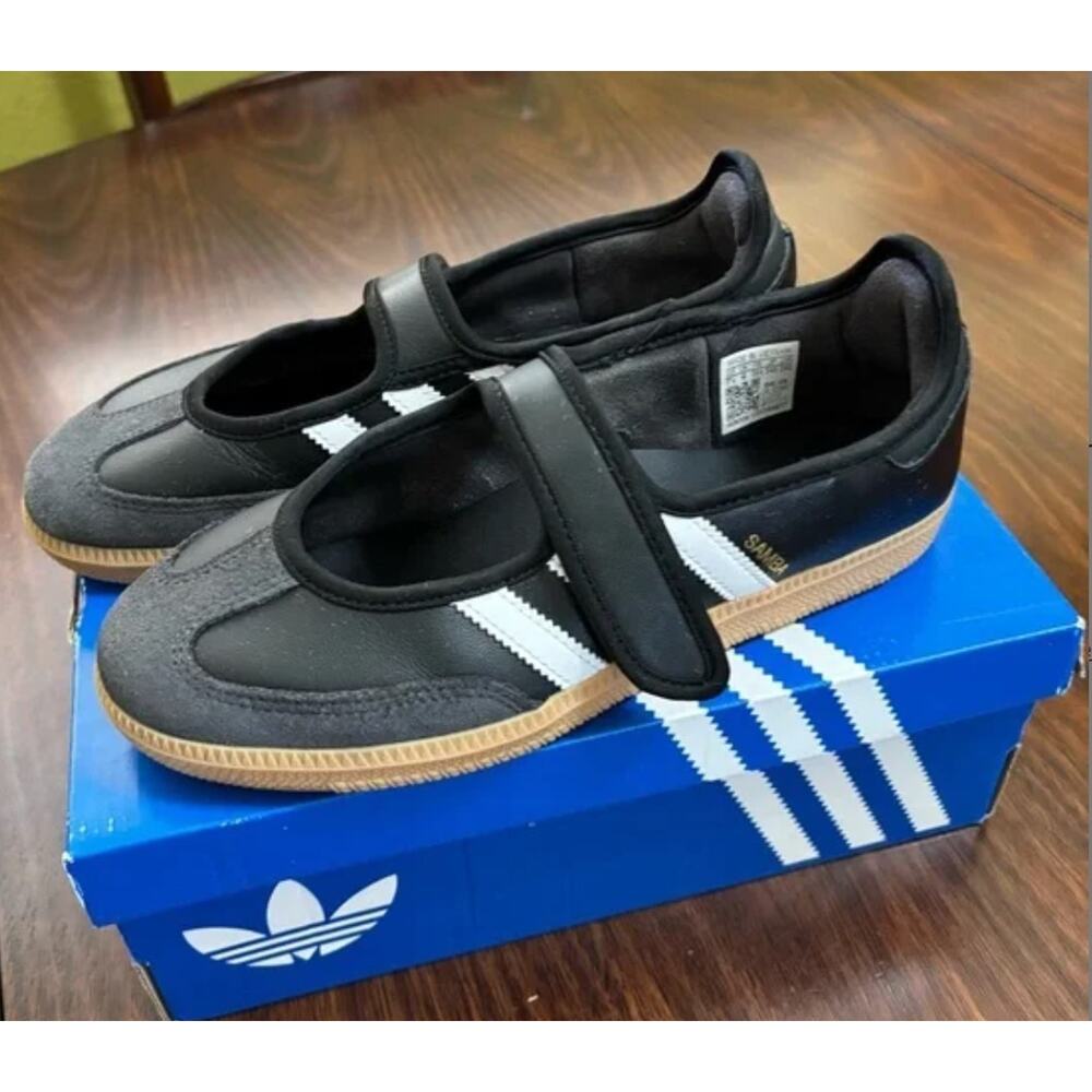 adidas Originals Black White Gum Mary Jane Sneakers